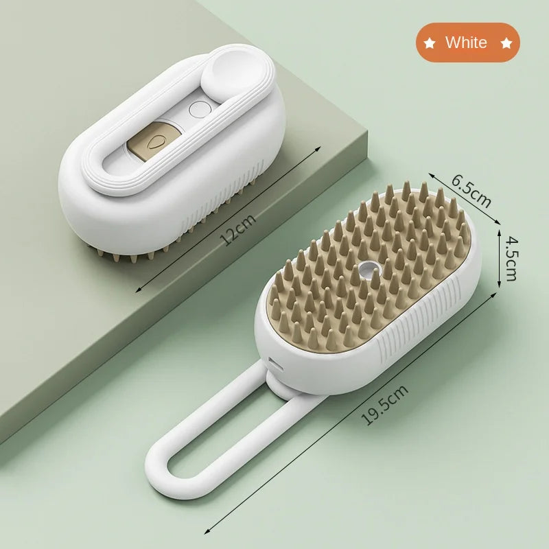 Packs and Paws™ Steamy Dog Brush Electric Spray Pet Hair Brush