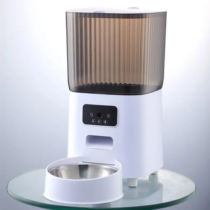 Packs and Paws™, 5L Double Bowls Smart Automatic Cat/Dog Feeder With Camera