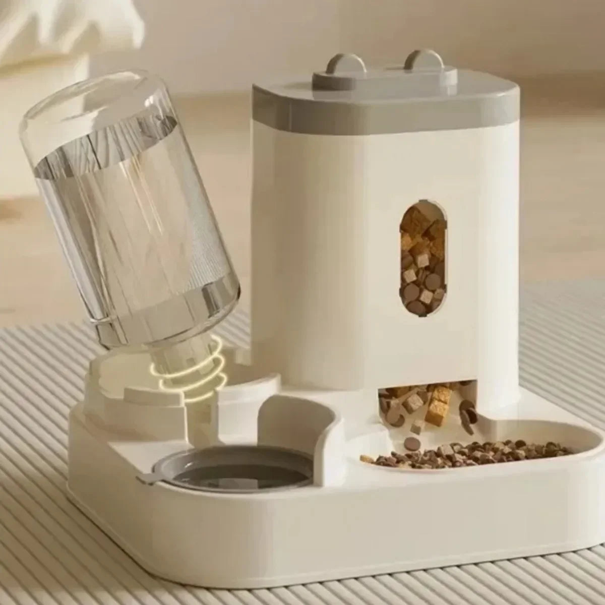 Packs and Paws™ Automatic Feeder Dog Cat Food Bowl With Water Fountain