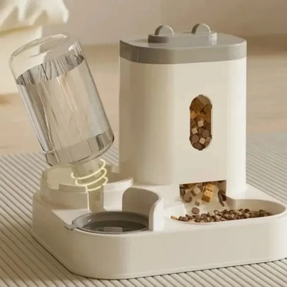 Packs and Paws™ Automatic Feeder Dog Cat Food Bowl With Water Fountain
