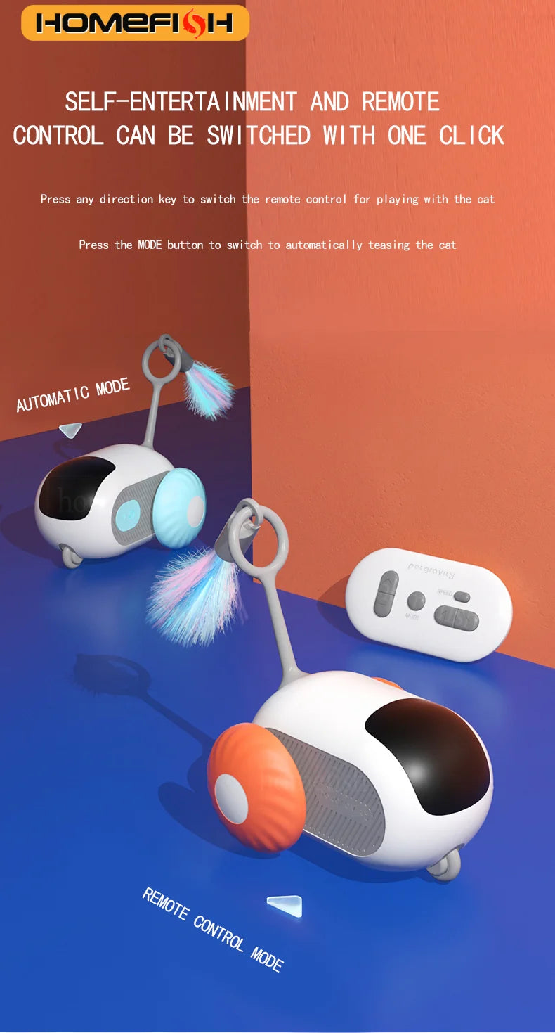 PetGravity AI Smart Toy Cat Car